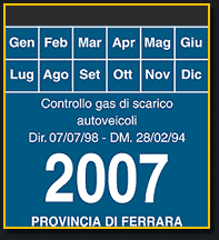 tra i servizi dell'autofficina: bollini blu per circolare a Ferrara